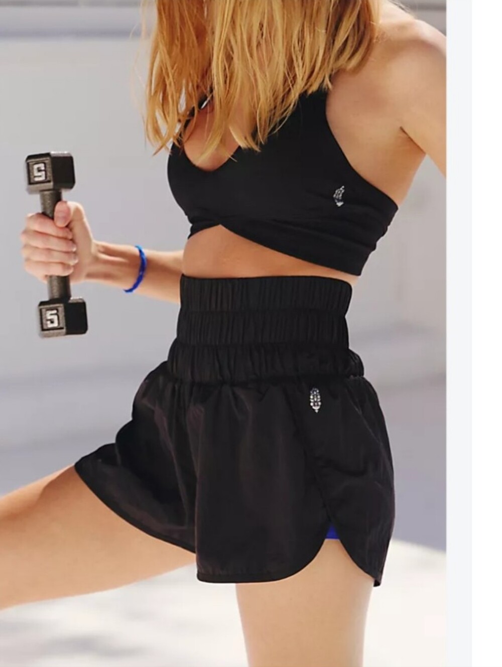 Free People Way Home Papaya Black Shorts Size L